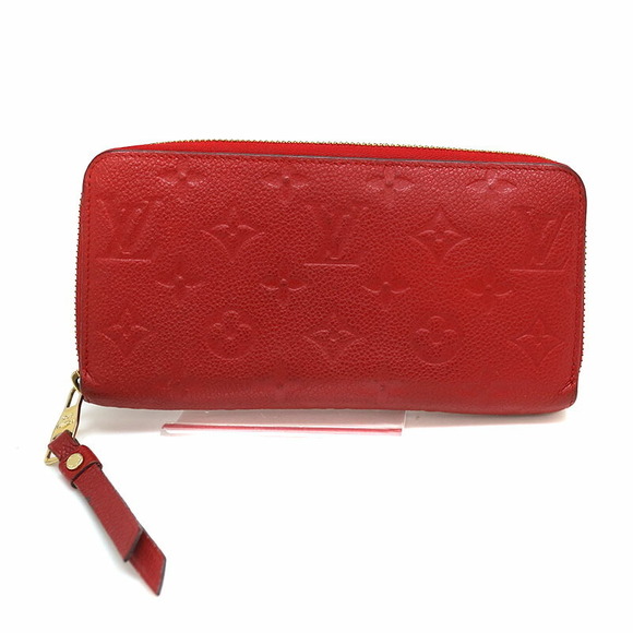 Louis Vuitton Leather Wallet Zippy Empreinte LV Red Cerise - Picture 1 of 6